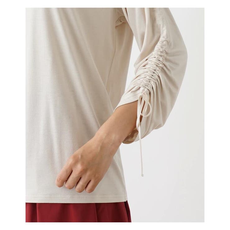 Leilian / レリアン シャーリングスリーブカットソー シャーリングスリーブカットソー[品番：LAVW0017058]｜Leilian
