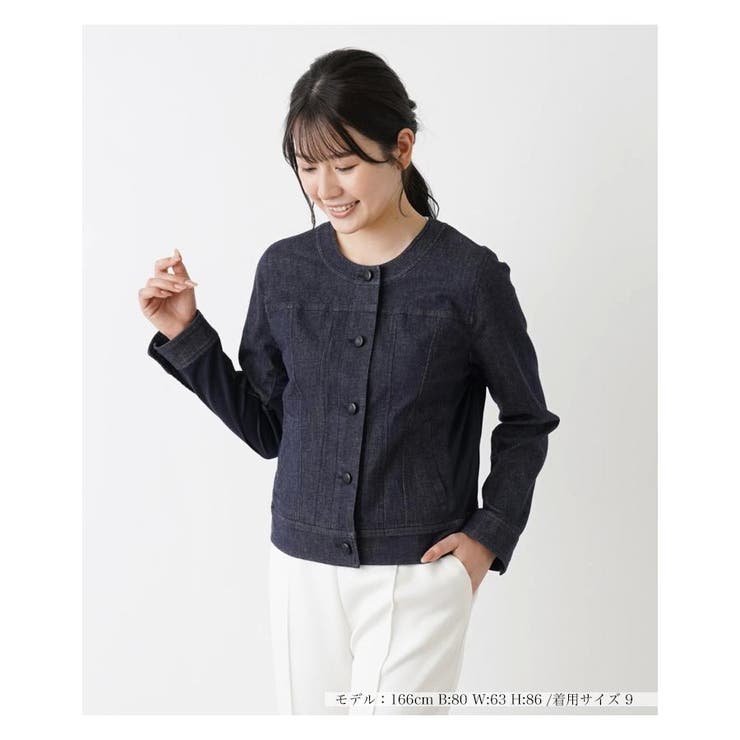 美品】Leilian レリアン デニムジャケット パッチワーク