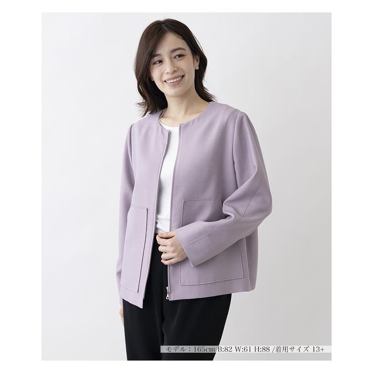 〇〇Leilian レリアン レディース コートサイズ13+ パープル  