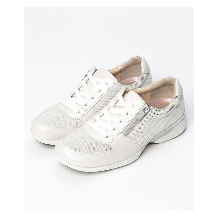 オフホワイト | 異素材スニーカー | Leilian