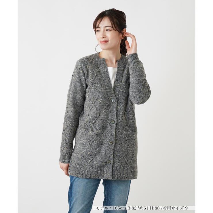 Leilian / レリアン カシミヤロングニットカーディガン（カシミヤ混 