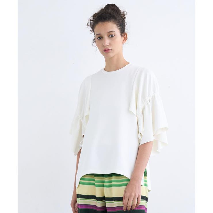 ドロストラッフルスリーブカットソー[品番：LAVW0009176]｜LANVIN en