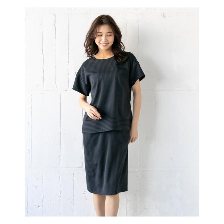 ネイビー | プルオーバー ブラウス | Leilian PLUS HOUSE