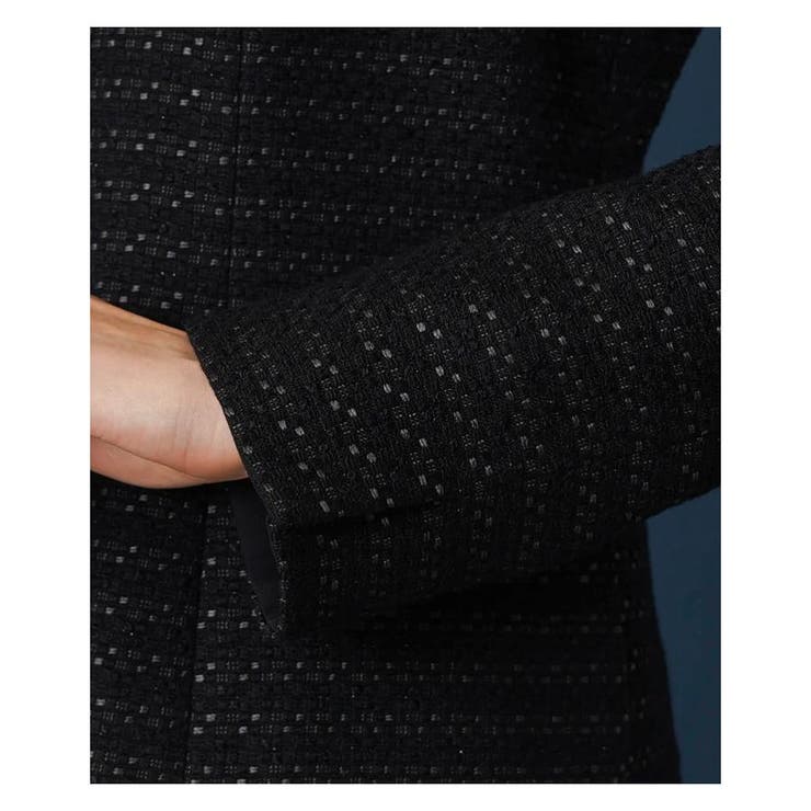 レリアン濃紺の織柄のスーツセット 織柄スーツ[品番：LAVW0013433]｜Leilian（レリアン）の