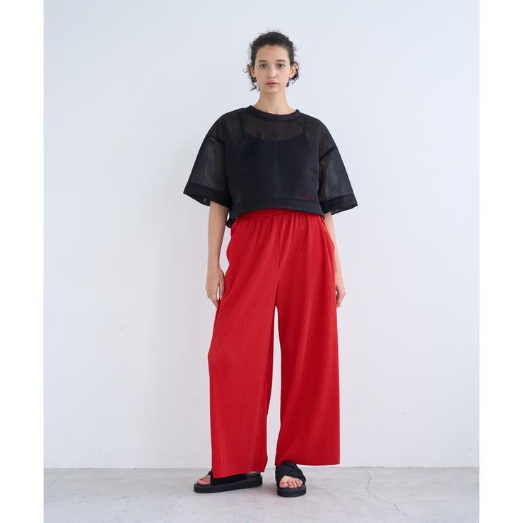 2024-25AW　ランバンオンブルー　クロップドカットソー　ダンボール　ポンチ 2024-25AW ランバンオンブルー クロップドカットソー ダンボール