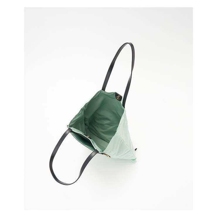 THESHINZONE CAHU グリーン バイカラー トートバッグ バイカラー帆布トート♡スマホが入る内ポケット付き トート