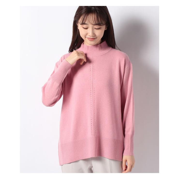 leilian - レリアン レディース　ハイネック 　カシミヤ100% ニット　 Leilian カシミヤハイネックニットプルオーバー[品番：LAVW0000518