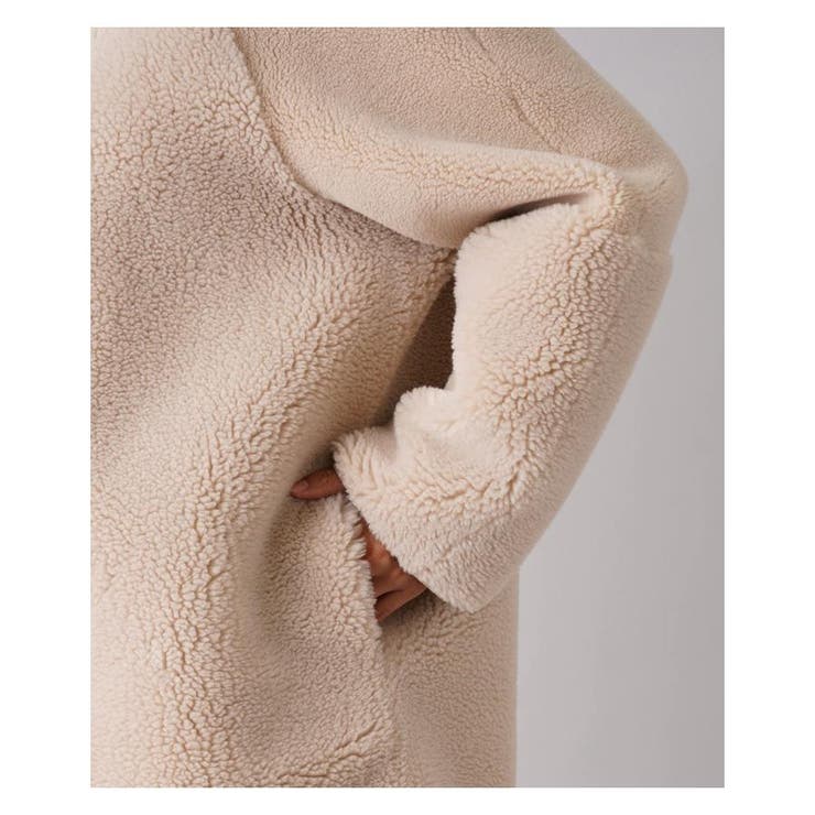 ボアノーカラーコート[品番：LAVW0005918]｜Leilian PLUS HOUSE