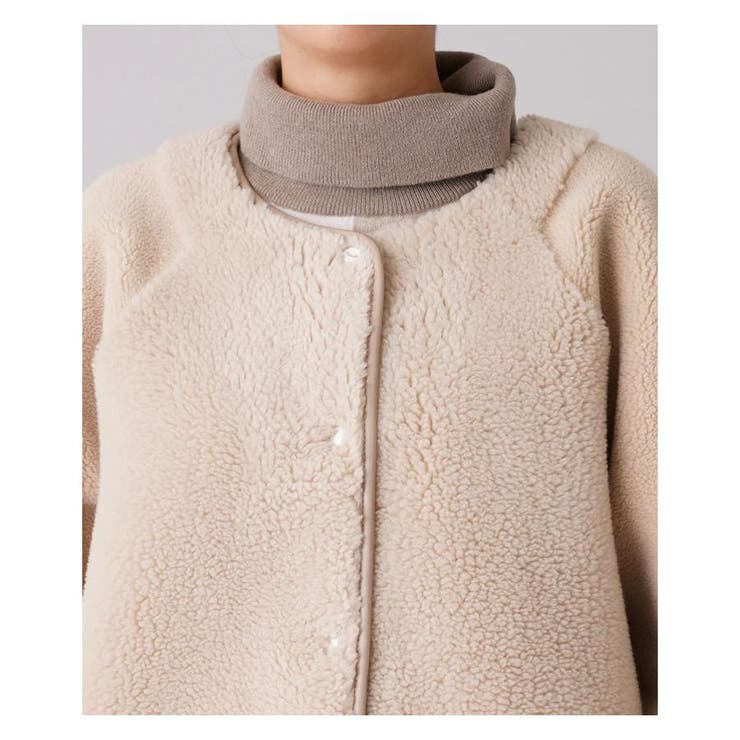 ボアノーカラーコート[品番：LAVW0005918]｜Leilian PLUS HOUSE