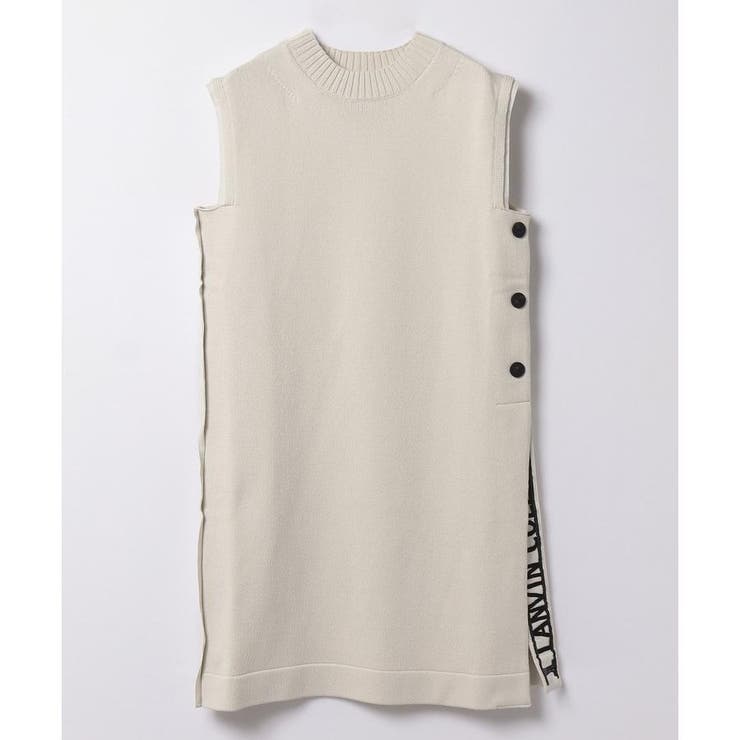 LANVIN ランバンコレクション ロングジレ ベスト ホワイト 38 お呼ばれ ロングニットベスト[品番：LAVW0013870]｜LANVIN COLLECTION（ランバン