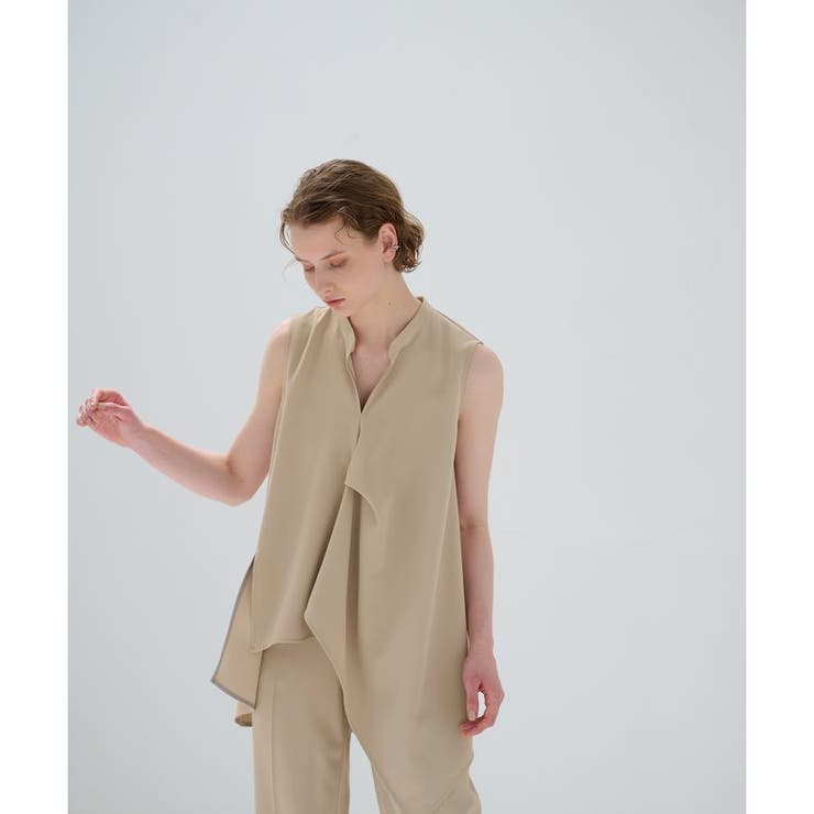 アシンメヘムスキッパーブラウス[品番：LAVW0010754]｜LANVIN en Bleu