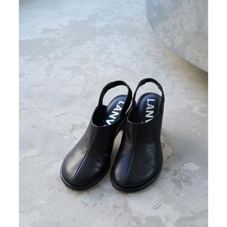 LANVIN ランバン フラット ミュール ビジュー サンダル ブラック LANVIN ランバン フラット ミュール ビジュー サンダル ブラック
