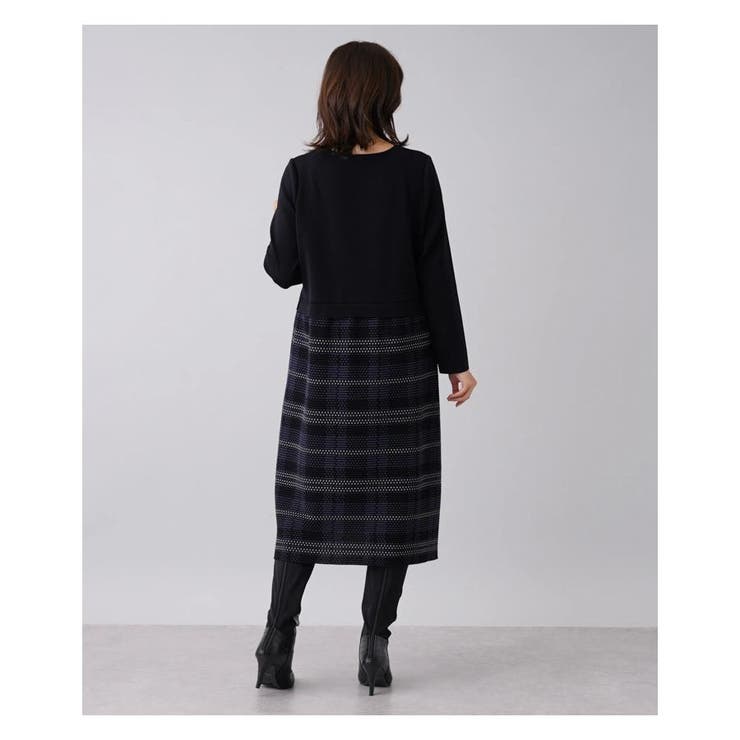 チェック切替ドッキングワンピース | Leilian PLUS HOUSE | 詳細画像9