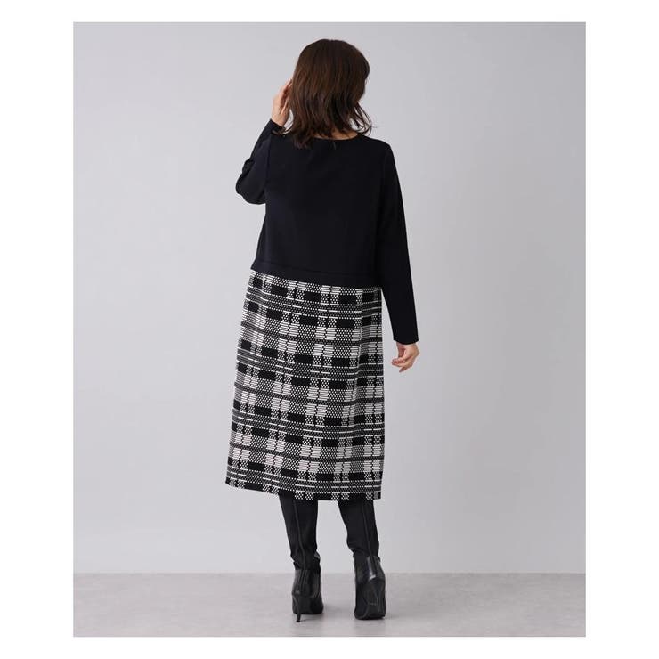 チェック切替ドッキングワンピース | Leilian PLUS HOUSE | 詳細画像12