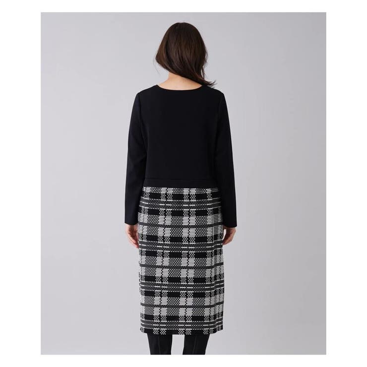 チェック切替ドッキングワンピース | Leilian PLUS HOUSE | 詳細画像15