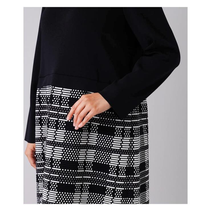 チェック切替ドッキングワンピース | Leilian PLUS HOUSE | 詳細画像18