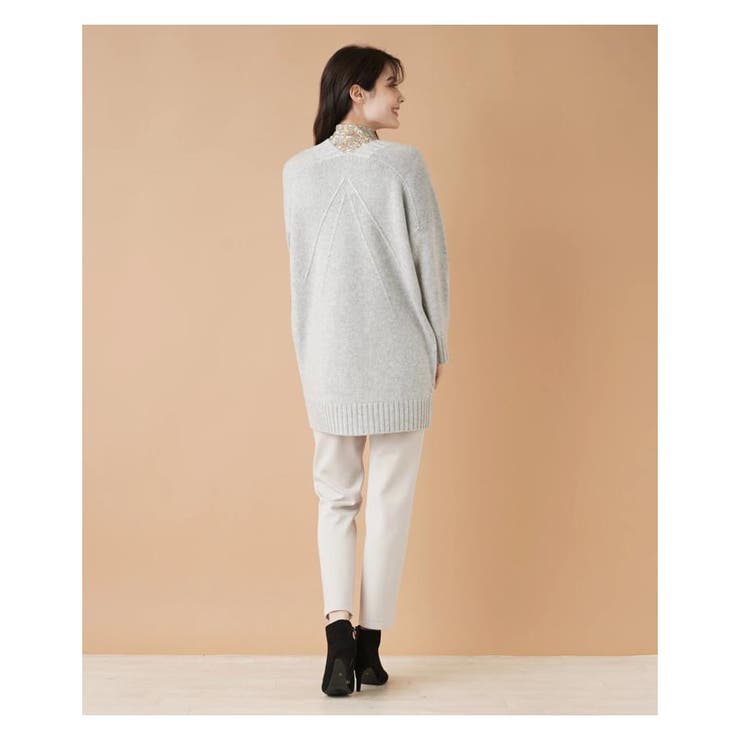 セミロングニットカーディガン[品番：LAVW0012436]｜Leilian（レリアン