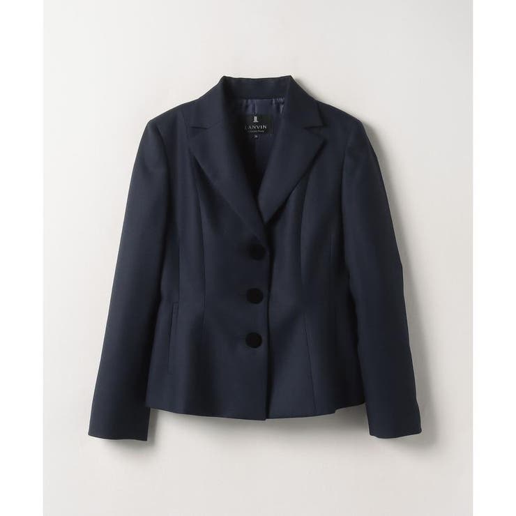 LANVIN ブラック テーラードジャケットパンツブラウス3点セット 38