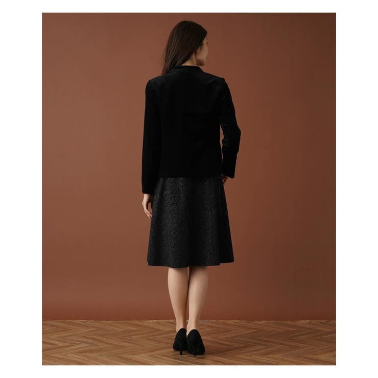 ベロアノーカラージャケット[品番：LAVW0013221]｜Leilian（レリアン