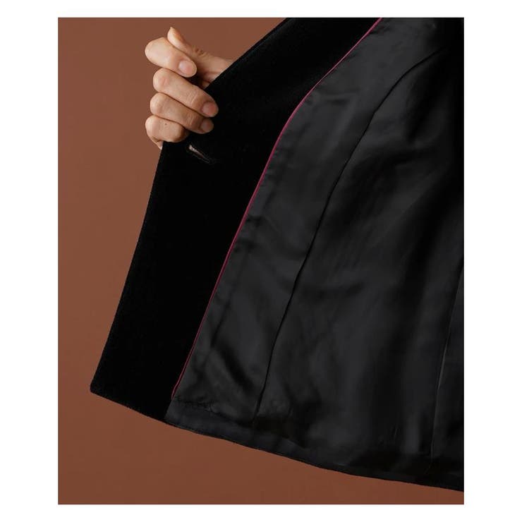 ベロアノーカラージャケット[品番：LAVW0013221]｜Leilian（レリアン