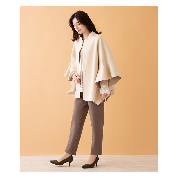 ポンチョ風コート[品番：LAVW0002607]｜Leilian PLUS HOUSE（レリアン