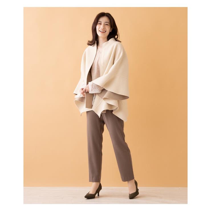 ポンチョ風コート[品番：LAVW0002607]｜Leilian PLUS HOUSE（レリアン