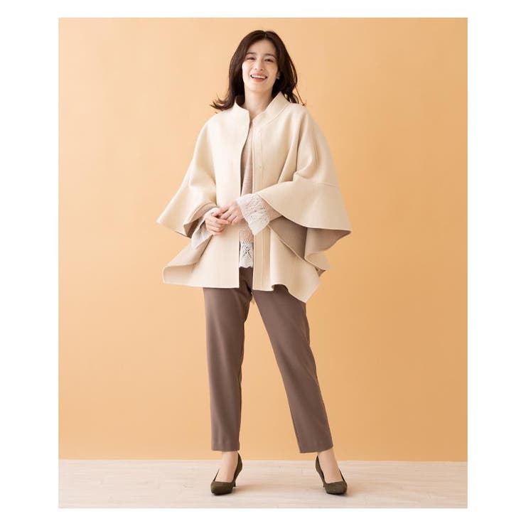 ポンチョ風コート[品番：LAVW0002607]｜Leilian PLUS HOUSE（レリアン