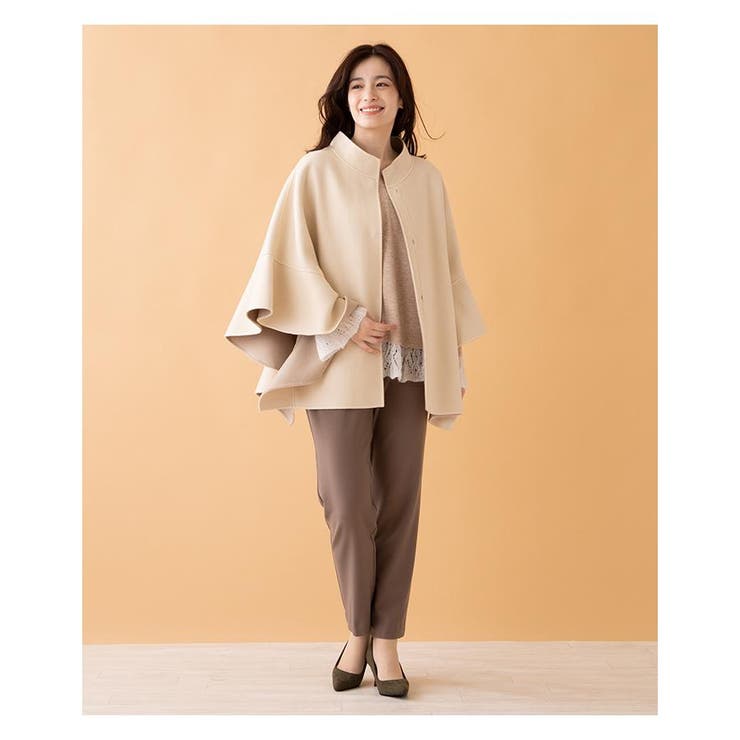 ポンチョ風コート[品番：LAVW0002607]｜Leilian PLUS HOUSE（レリアン