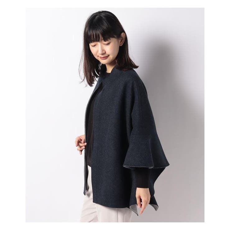 ポンチョ風コート[品番：LAVW0002607]｜Leilian PLUS HOUSE（レリアン