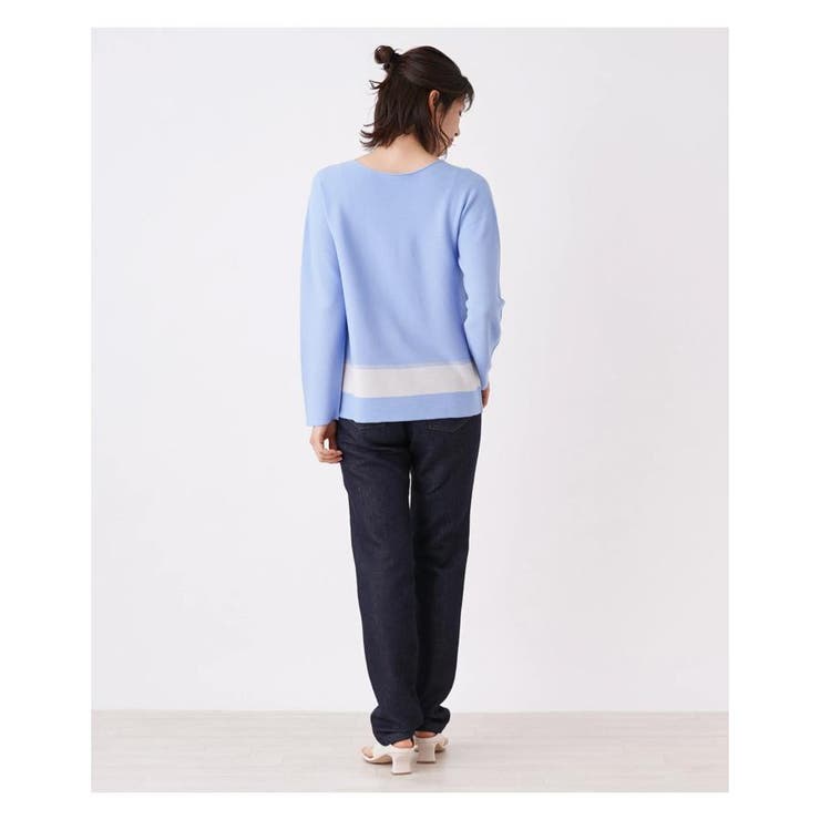 Leilian / レリアン ラインラウンドネックニット ラインラウンドネックニット[品番：LAVW0008878]｜Leilian