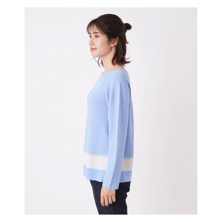 Leilian / レリアン ラインラウンドネックニット ラインラウンドネックニット[品番：LAVW0008878]｜Leilian