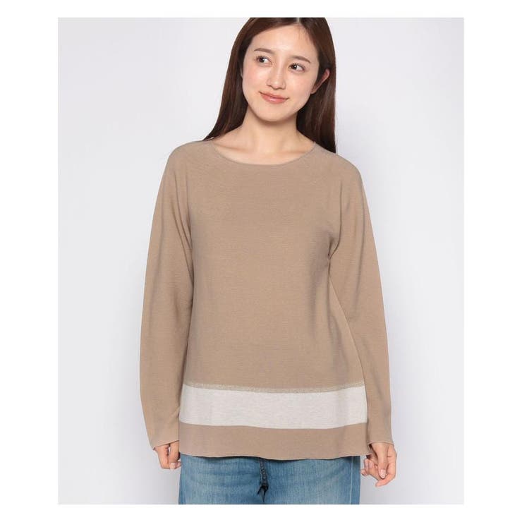 Leilian / レリアン ラインラウンドネックニット ラインラウンドネックニット[品番：LAVW0008878]｜Leilian