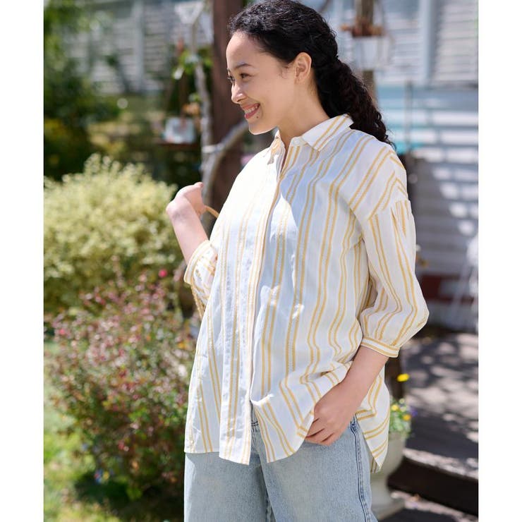 CARA O CRUZ-レリアン-》新品 薄手 リネン チュニックシャツ 9 CARA O CRUZ-レリアン-》新品 薄手 リネン チュニックシャツ 9