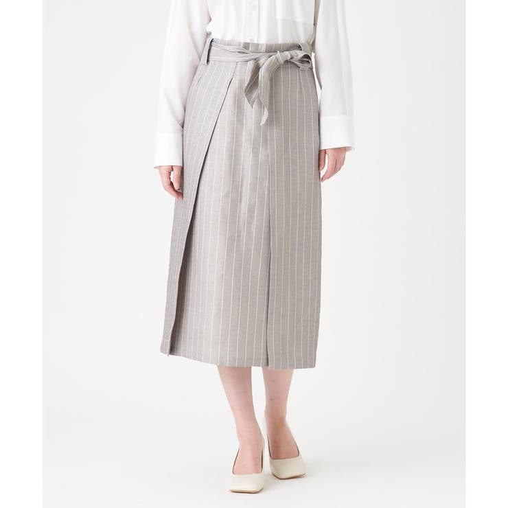 ピンストライプミモレ丈スカート[品番：LAVW0014962]｜LANVIN 