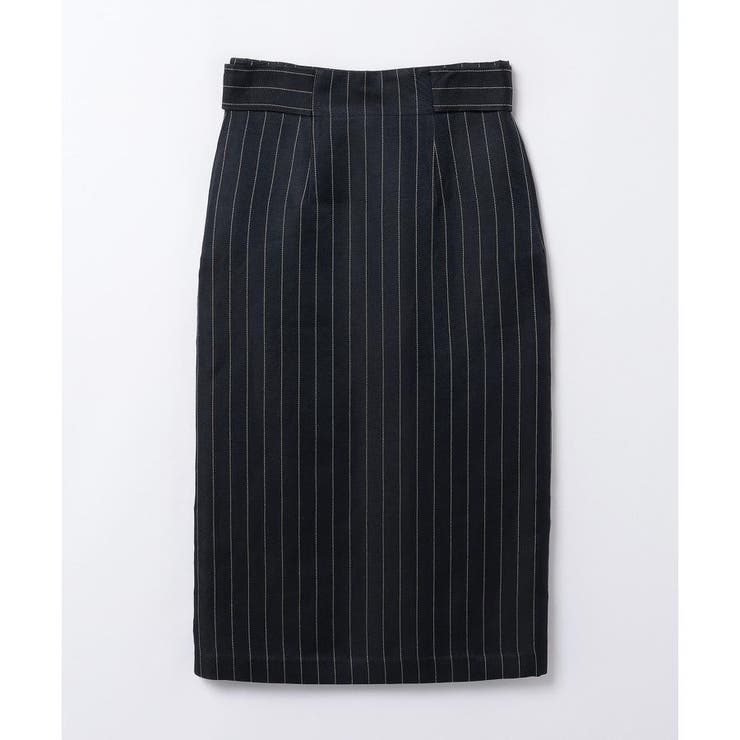ピンストライプミモレ丈スカート[品番：LAVW0014962]｜LANVIN 