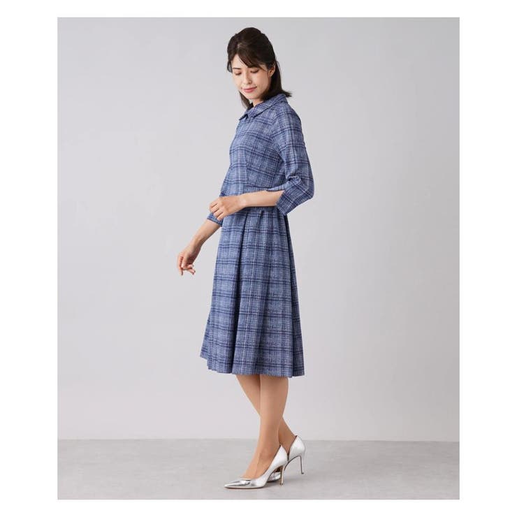 チェック柄ワンピース[品番：LAVW0004862]｜Leilian（レリアン）の