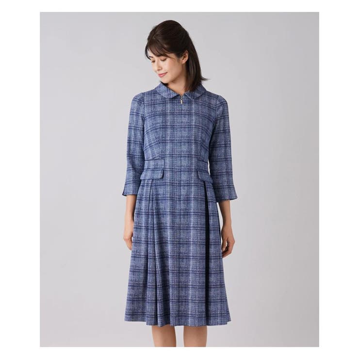チェック柄ワンピース[品番：LAVW0004862]｜Leilian（レリアン）の
