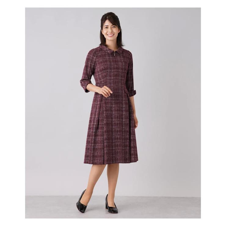 チェック柄ワンピース[品番：LAVW0004862]｜Leilian（レリアン）の
