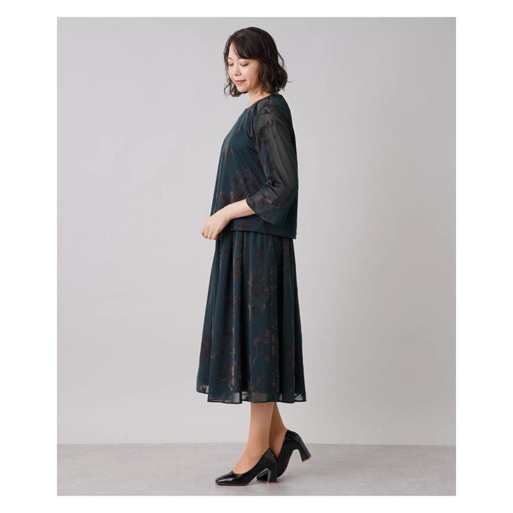 洗えるシャドーフラワー柄セットアップ | Leilian PLUS HOUSE | 詳細画像14