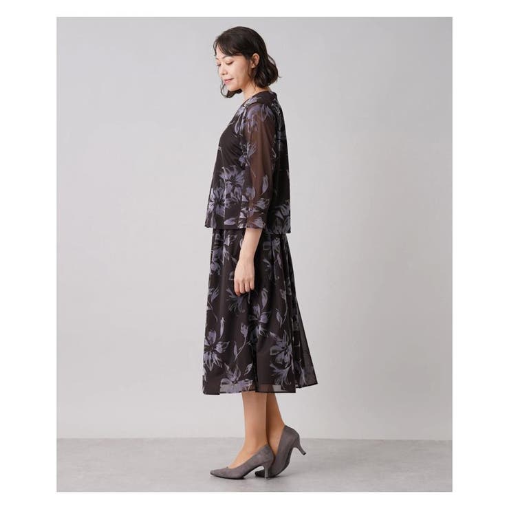 洗えるシャドーフラワー柄セットアップ | Leilian PLUS HOUSE | 詳細画像17