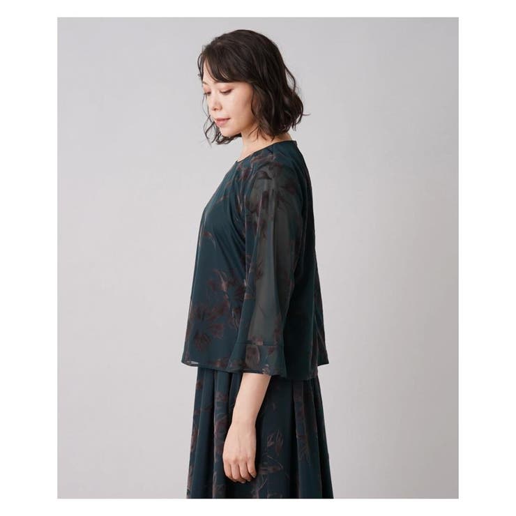 洗えるシャドーフラワー柄セットアップ | Leilian PLUS HOUSE | 詳細画像20