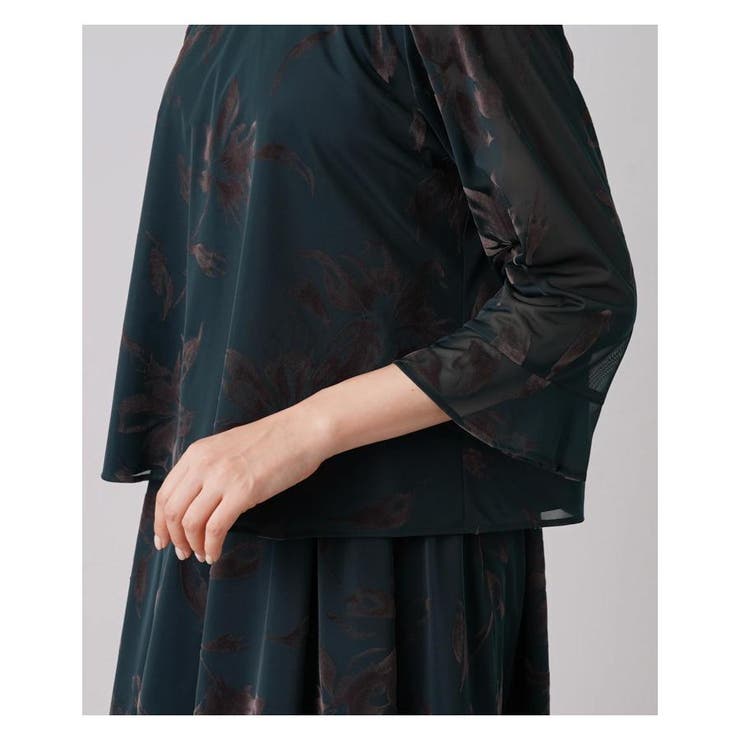 洗えるシャドーフラワー柄セットアップ | Leilian PLUS HOUSE | 詳細画像24