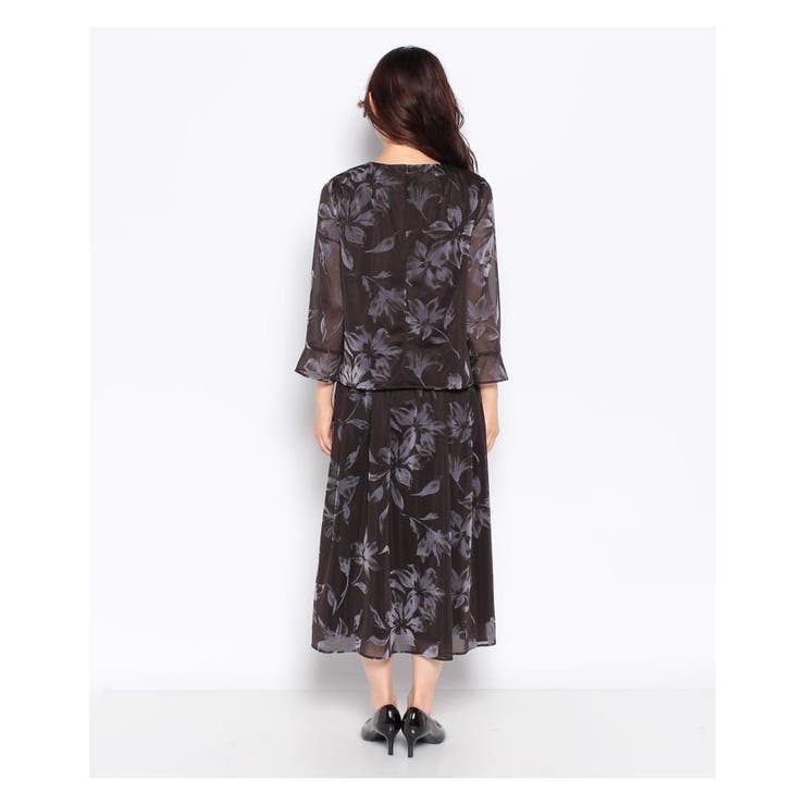 洗えるシャドーフラワー柄セットアップ | Leilian PLUS HOUSE | 詳細画像4