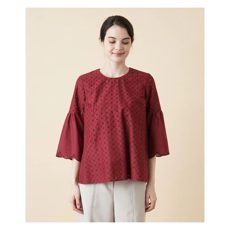 カットワーク刺繍ブラウス[品番：LAVW0009998]｜Leilian（レリアン）の  