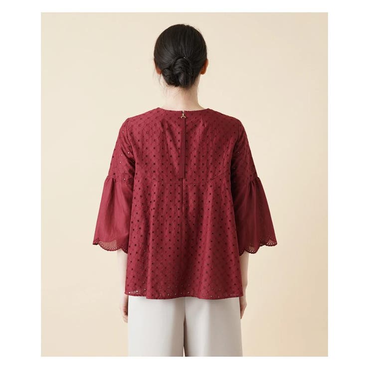 カットワーク刺繍ブラウス[品番：LAVW0009998]｜Leilian