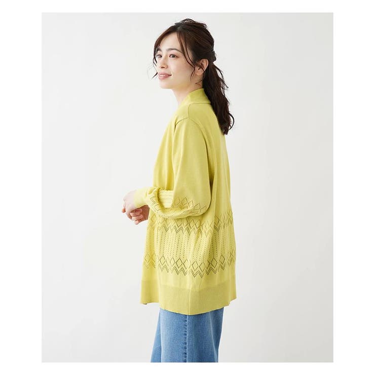 透かし編みカーディガン | Leilian PLUS HOUSE | 詳細画像10