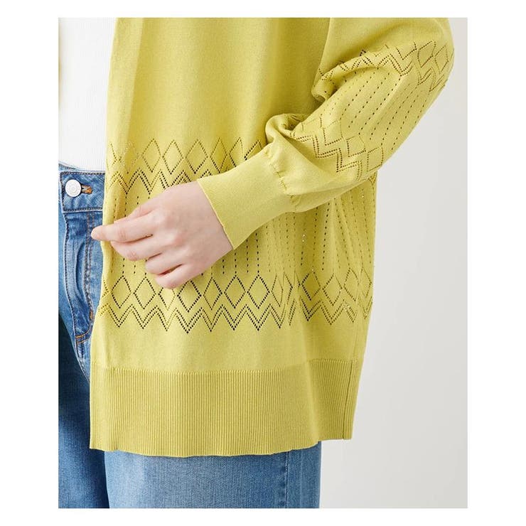 透かし編みカーディガン | Leilian PLUS HOUSE | 詳細画像14