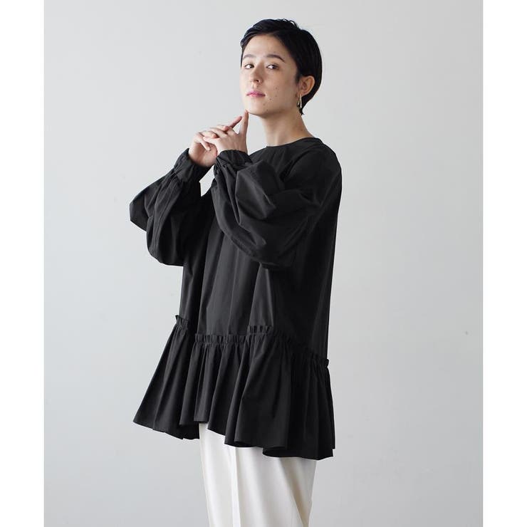 ストレッチブロードギャザーチュニック[品番：LAVW0007587]｜LANVIN en