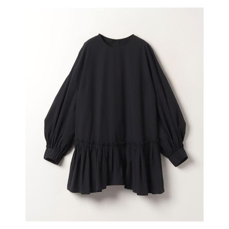 LANVIN en Bleu ストレッチブロードギャザーチュニック　ランバン LANVIN en Bleu ストレッチブロードギャザーチュニックランバン