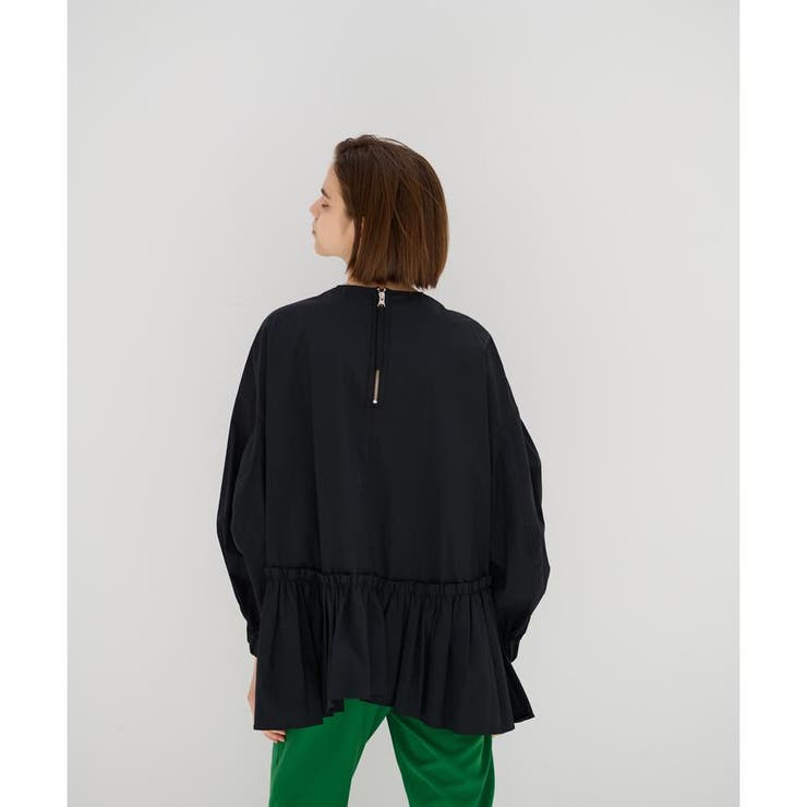 LANVIN en Bleu ストレッチブロードギャザーチュニックランバン